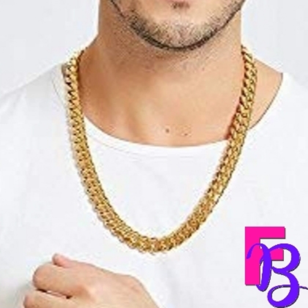 *NEW!* Heavy 14MM 18K Iced Miami Cuban Chain - Picture 2 of 10